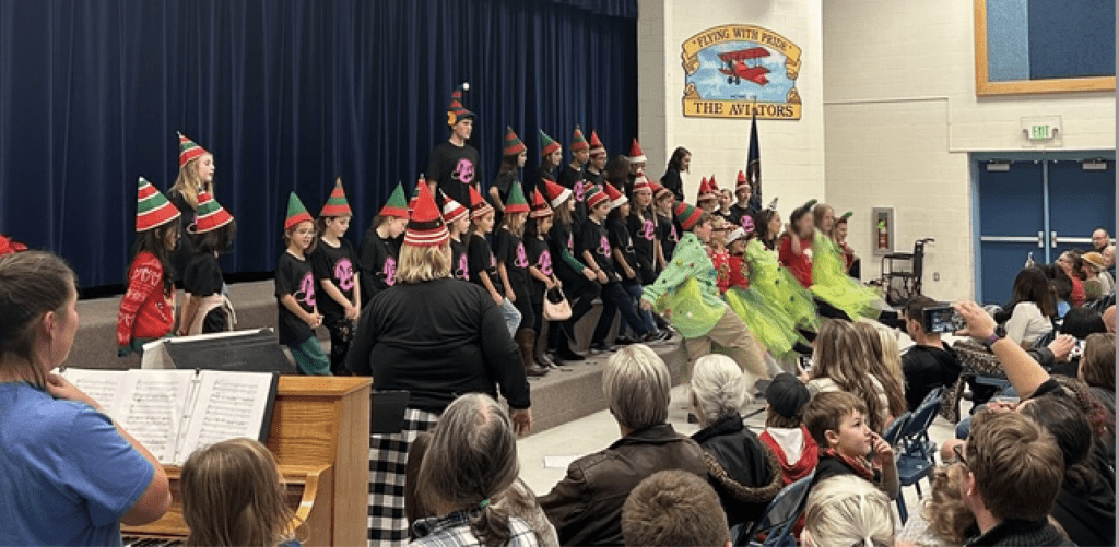 early morning children's choir performs their fall and Christmas concert